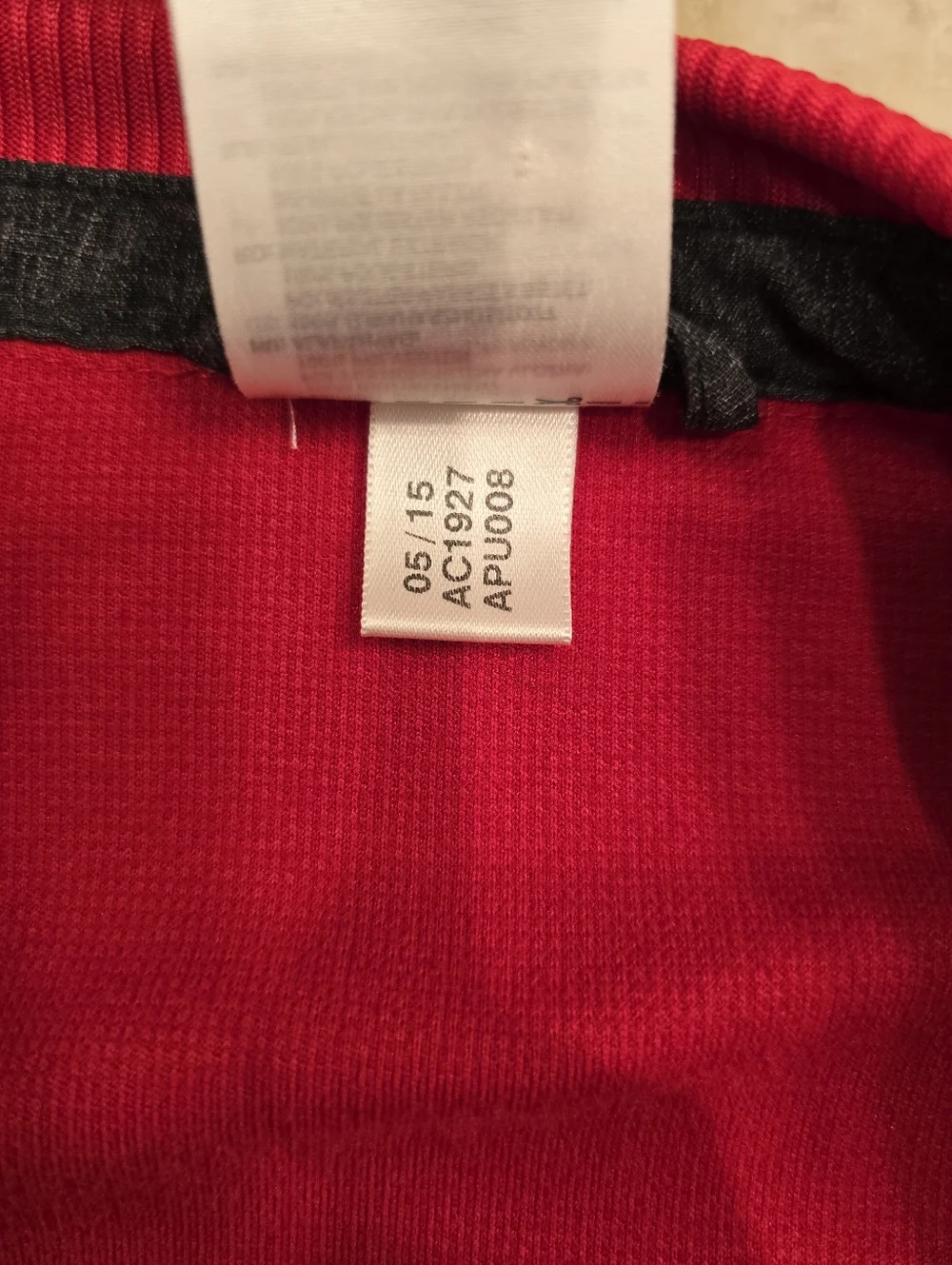 Adidas Manchester United FC 2015/16 anthem track jacket Red XL